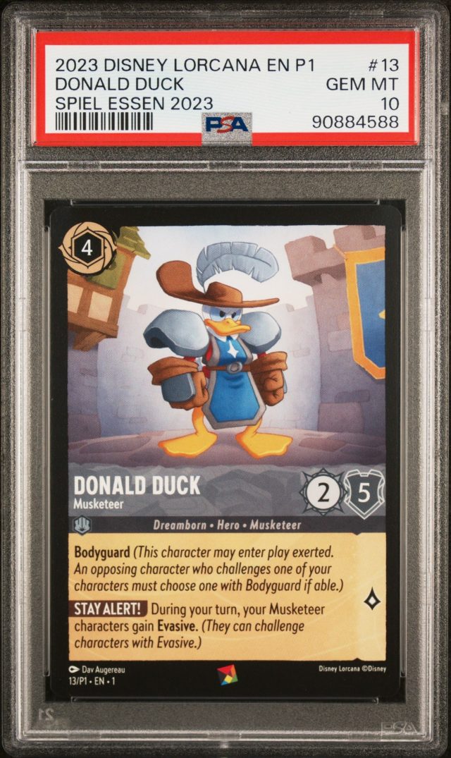 Donald Duck - Musketeer, graded PSA card